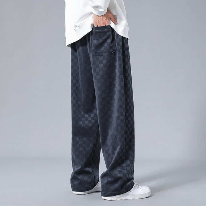 Joggingbroek heren | Corduroy jogger met ruit