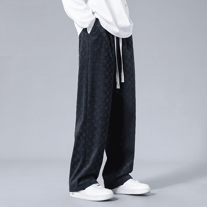 Joggingbroek heren | Corduroy jogger met ruit