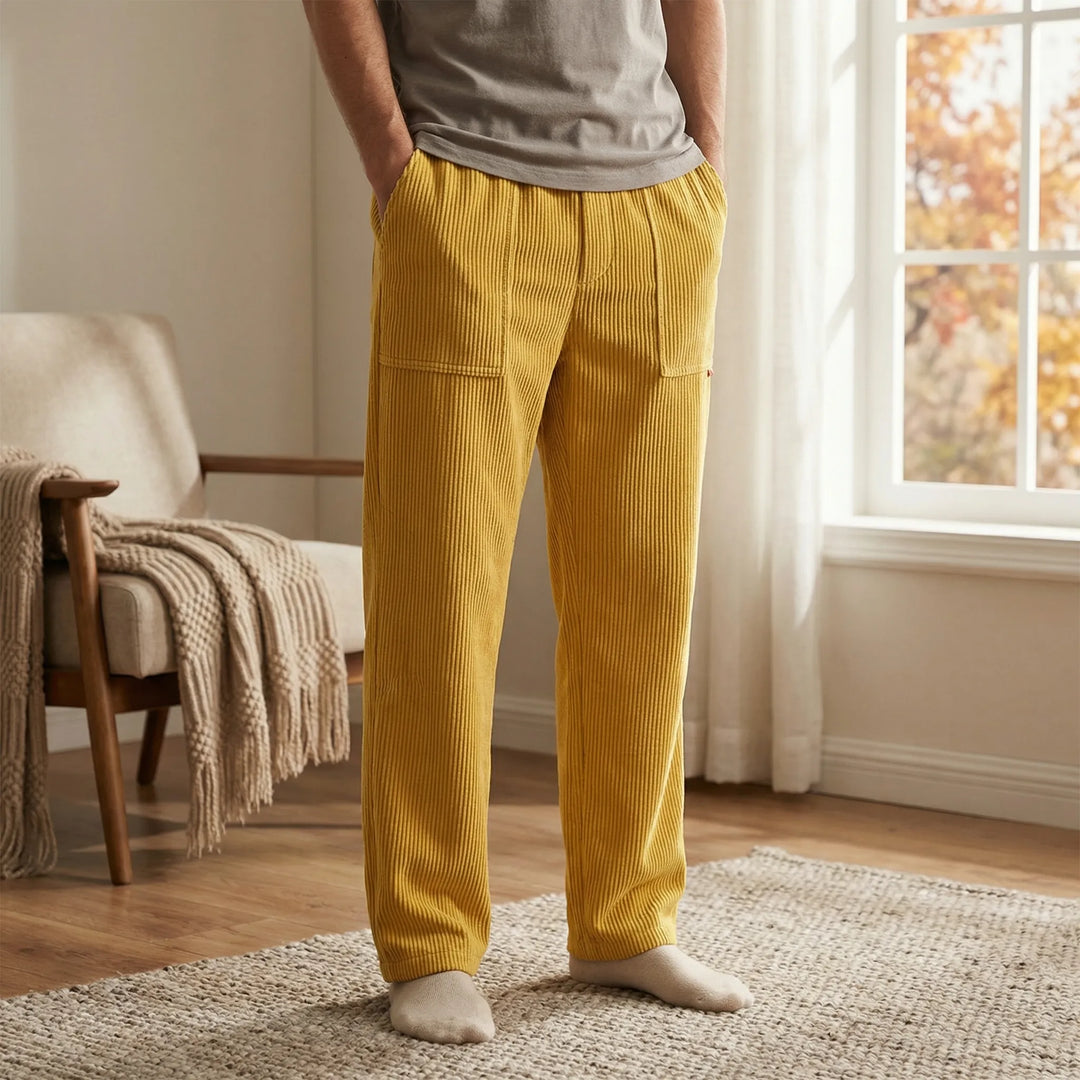 Joggingbroek heren | Corduroy sweatpants met elastische boorden
