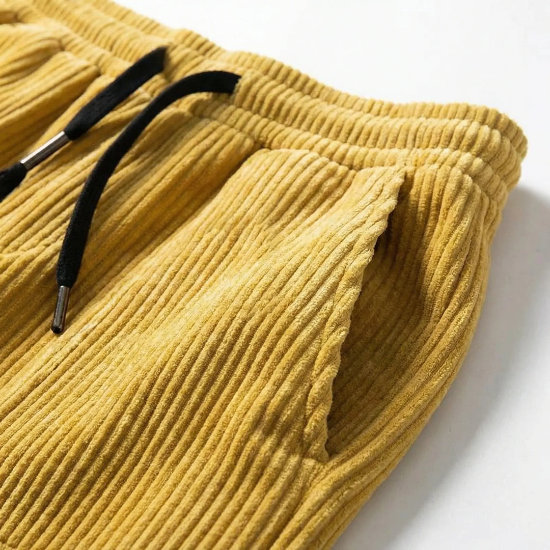 Joggingbroek heren | Corduroy sweatpants met elastische boorden