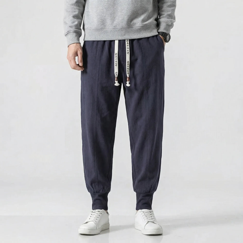 Joggingbroek heren | Japanse stijl jogger met elastische boorden