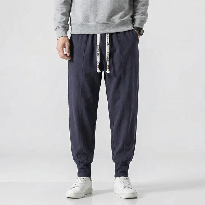 Joggingbroek heren | Japanse stijl jogger met elastische boorden
