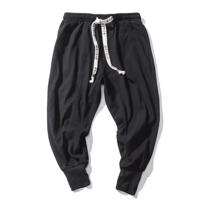 Joggingbroek heren | Japanse stijl jogger met elastische boorden