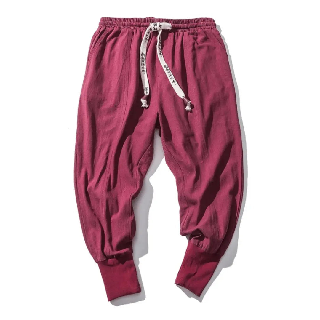 Joggingbroek heren | Japanse stijl jogger met elastische boorden