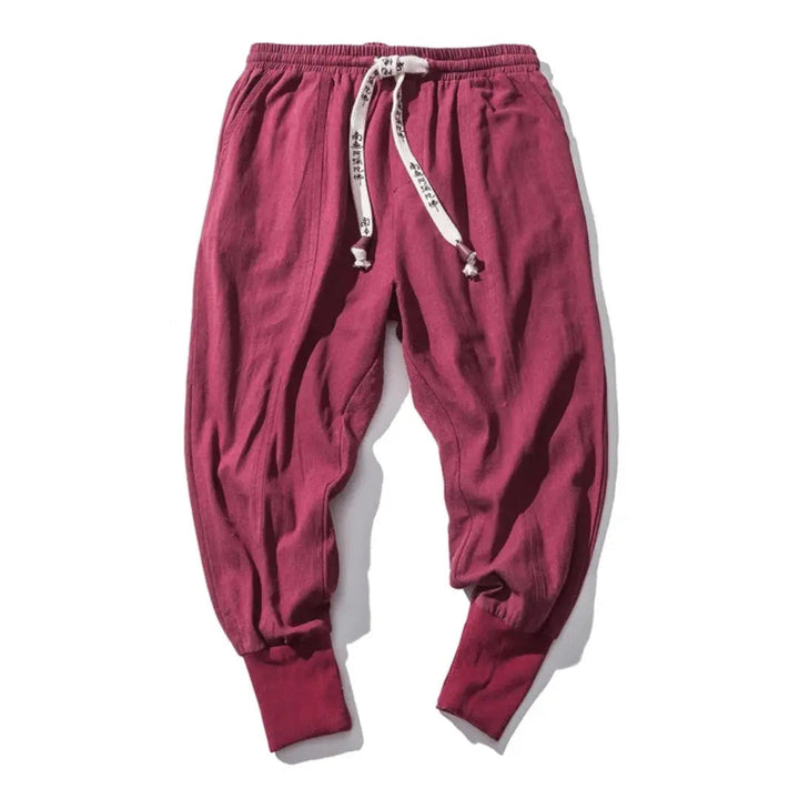 Joggingbroek heren | Japanse stijl jogger met elastische boorden