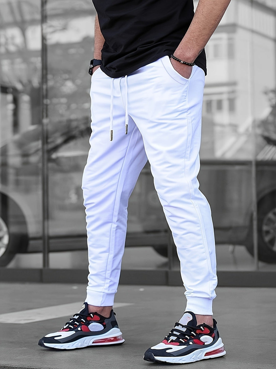 Joggingbroek heren | Slim fit joggingbroek met zakken