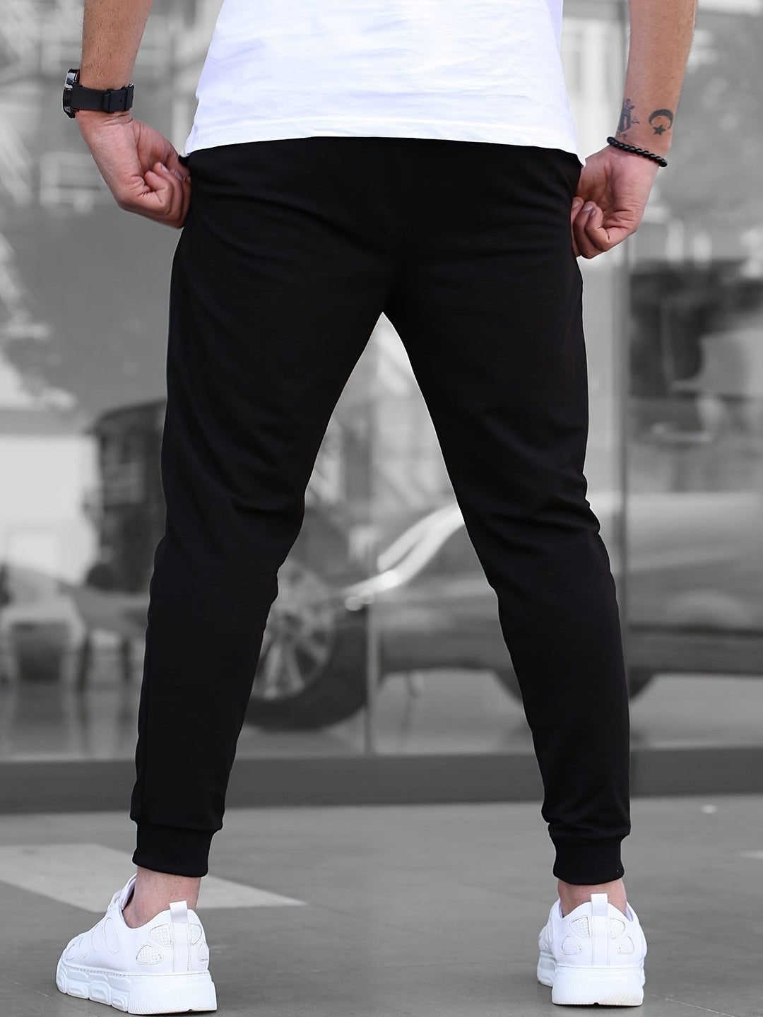 Joggingbroek heren | Slim fit joggingbroek met zakken