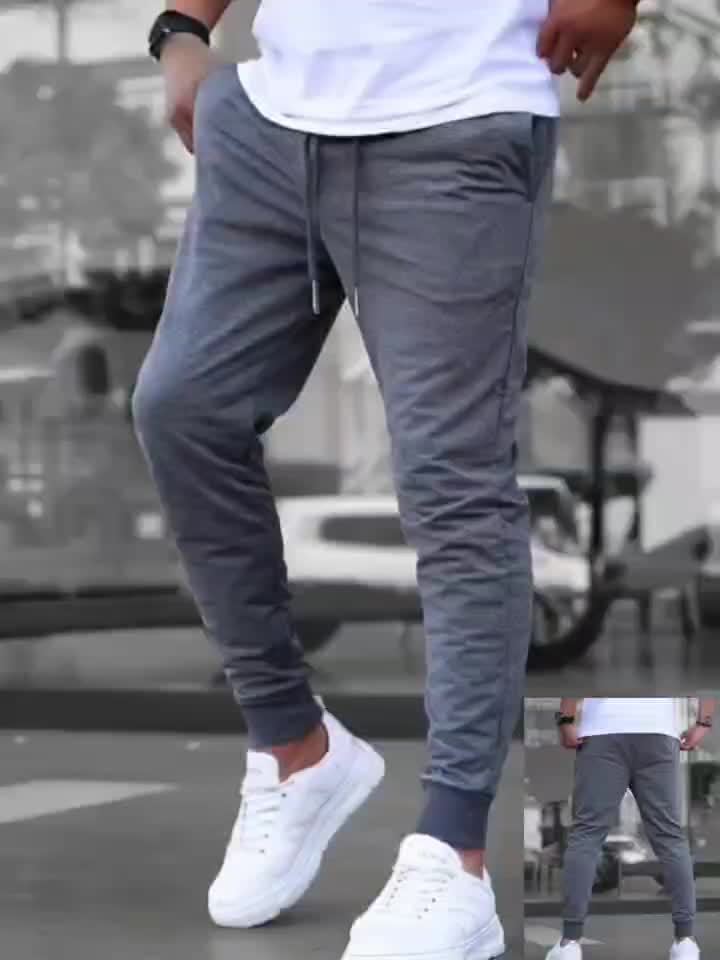 Joggingbroek heren | Slim fit joggingbroek met zakken