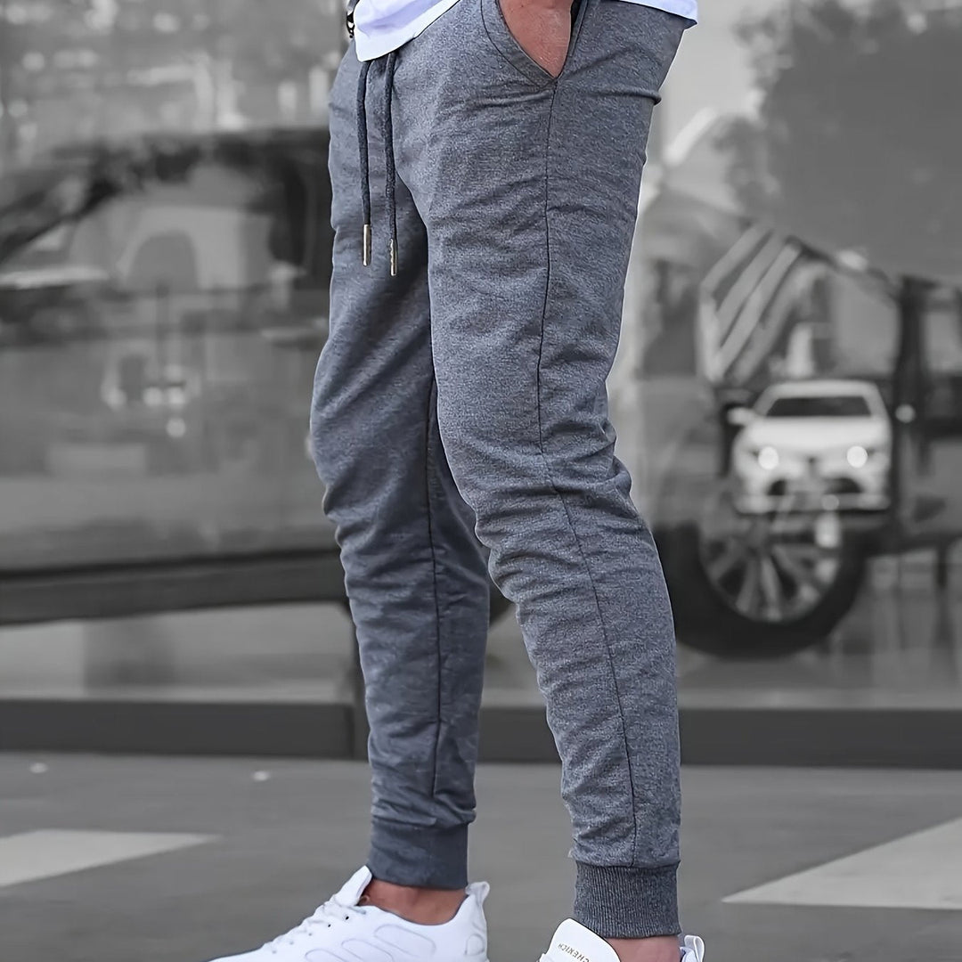 Joggingbroek heren | Slim fit joggingbroek met zakken