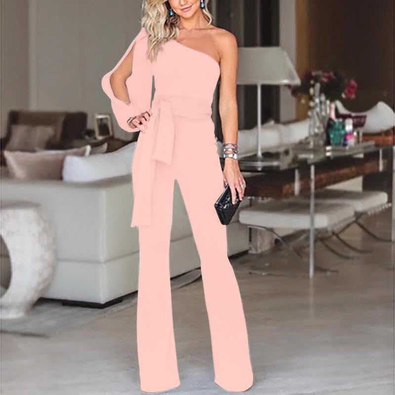 Jumpsuit dames | Elegante jumpsuit met open mouwen en v-hals
