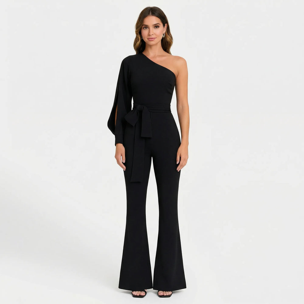Jumpsuit dames | Elegante jumpsuit met open mouwen en v-hals