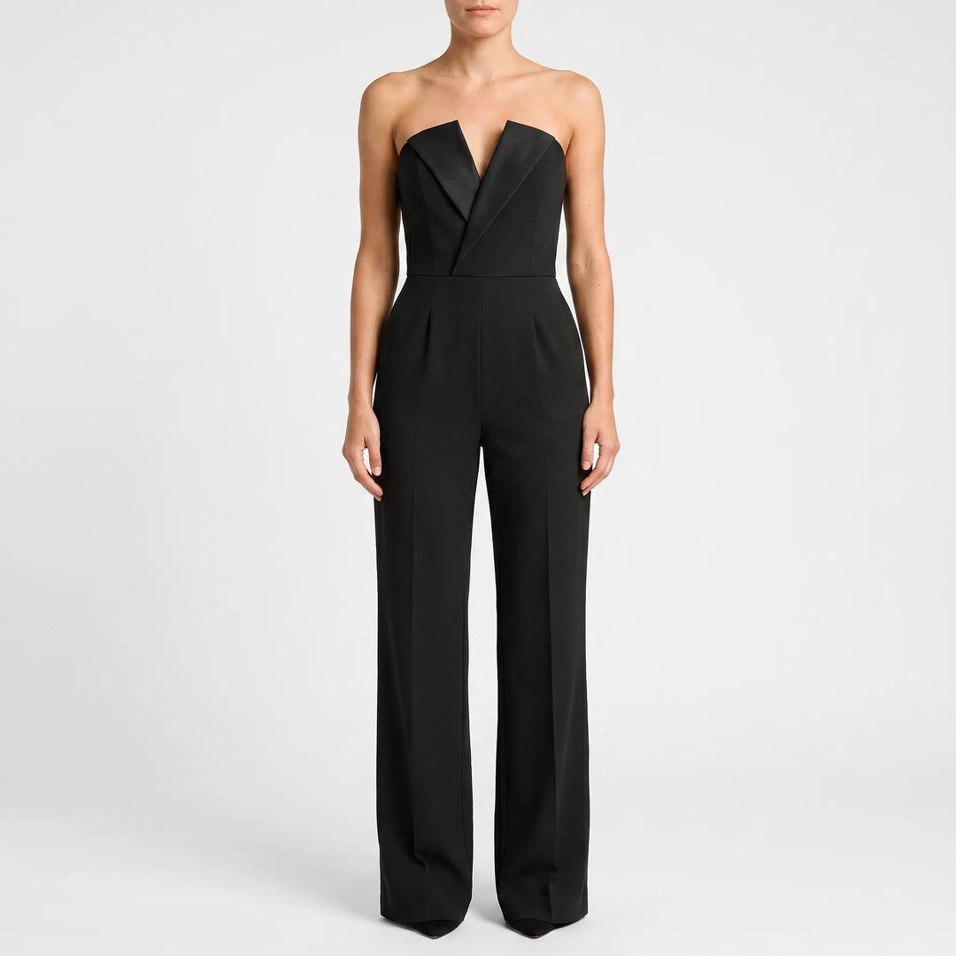 Jumpsuit dames | Mouwloze jumpsuit met wijde pijp