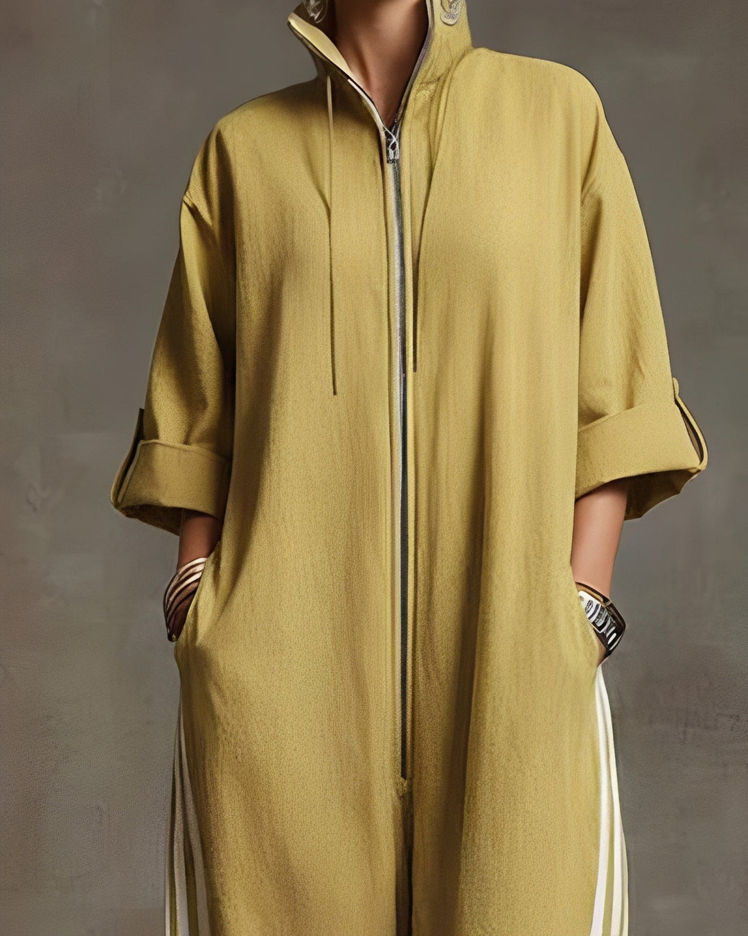 Jumpsuit dames | Oversized jumpsuit met rits en capuchon
