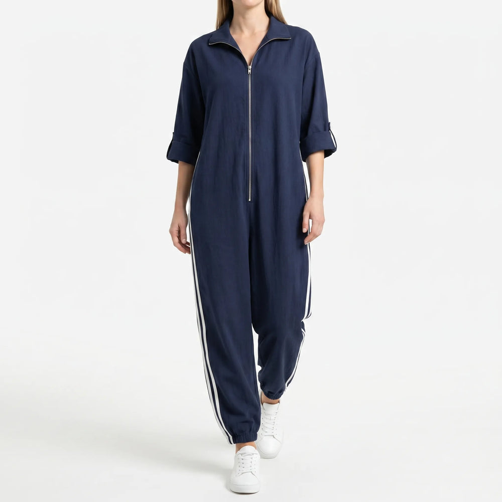 Jumpsuit dames | Oversized jumpsuit met rits en capuchon