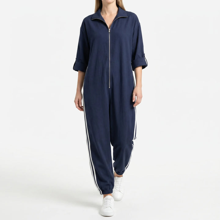 Jumpsuit dames | Oversized jumpsuit met rits en capuchon