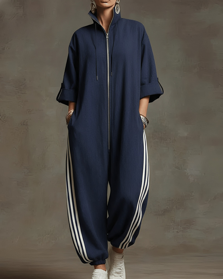 Jumpsuit dames | Oversized jumpsuit met rits en capuchon