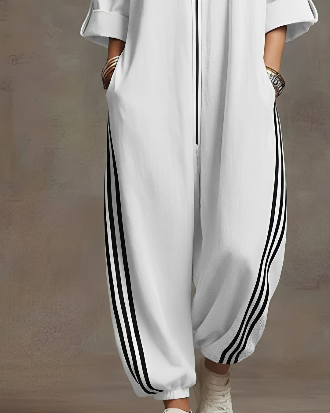Jumpsuit dames | Oversized jumpsuit met rits en capuchon