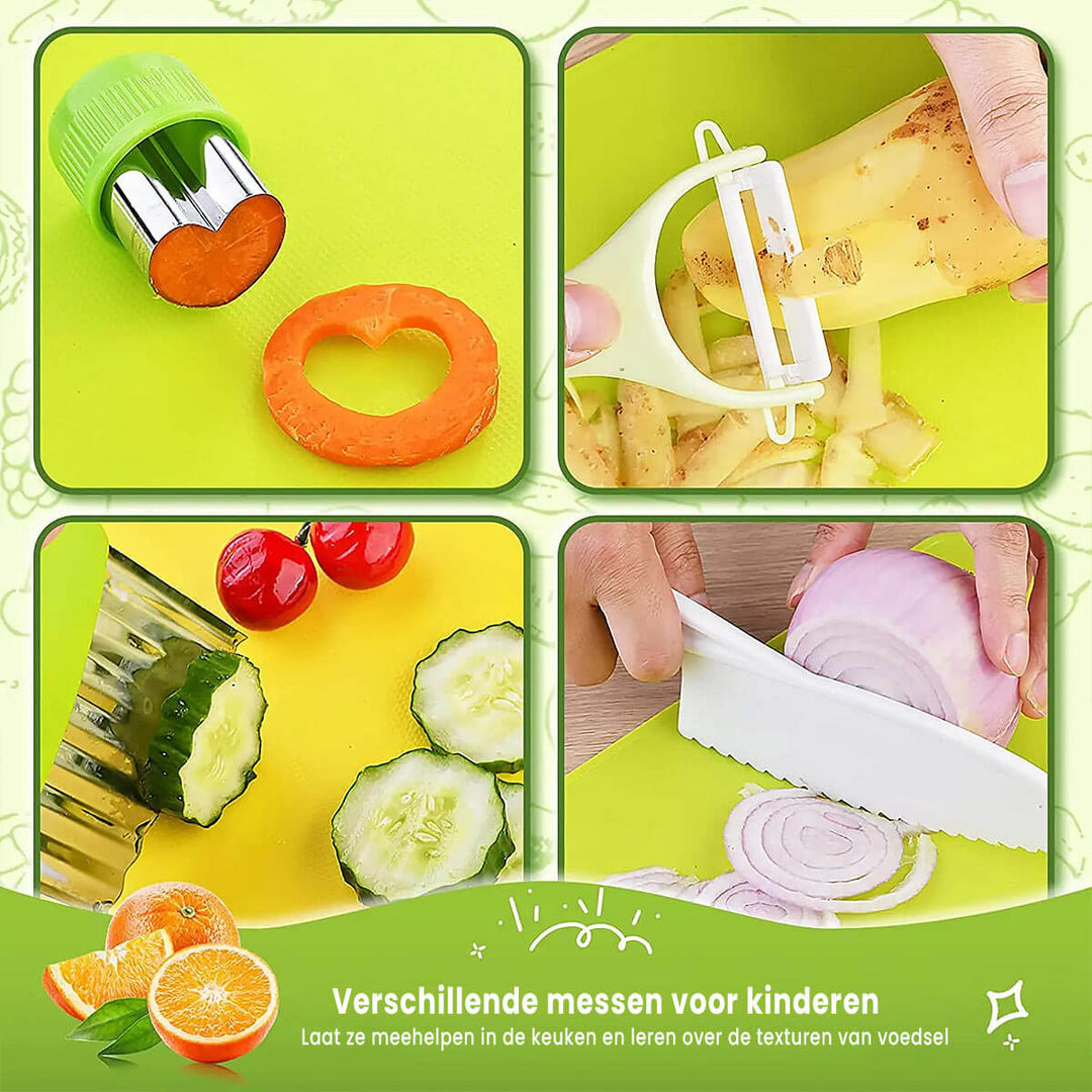 JuniorChef™ Keukengereedschap voor kinderen (13-delig)