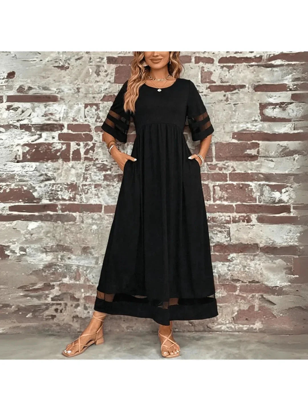 Jurk dames | Elegante jurk met flatterende taille