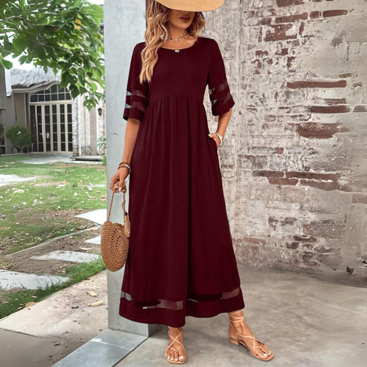 Jurk dames | Elegante lange jurk met flatterende pasvorm