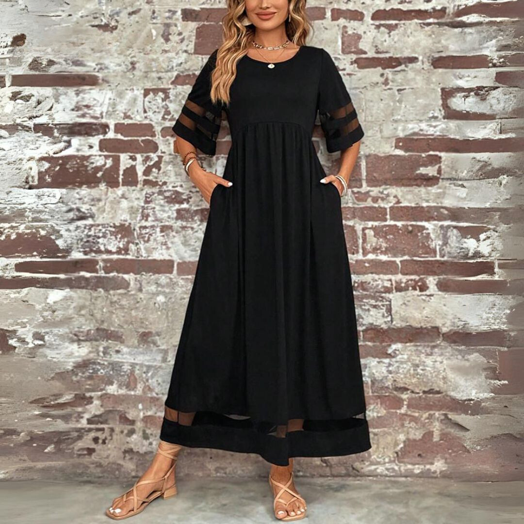 Jurk dames | Elegante lange jurk met flatterende pasvorm