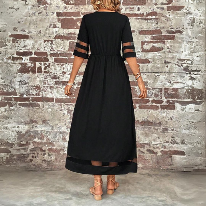 Jurk dames | Elegante lange jurk met flatterende pasvorm