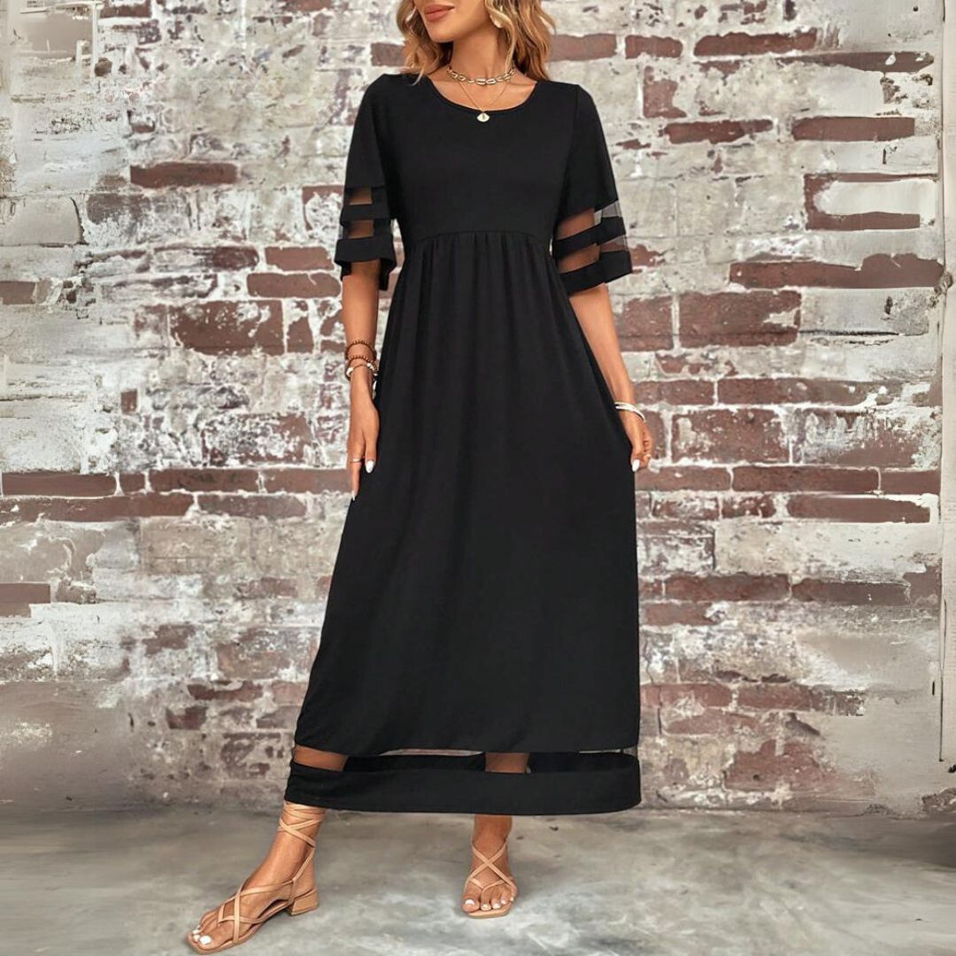 Jurk dames | Elegante lange jurk met flatterende pasvorm