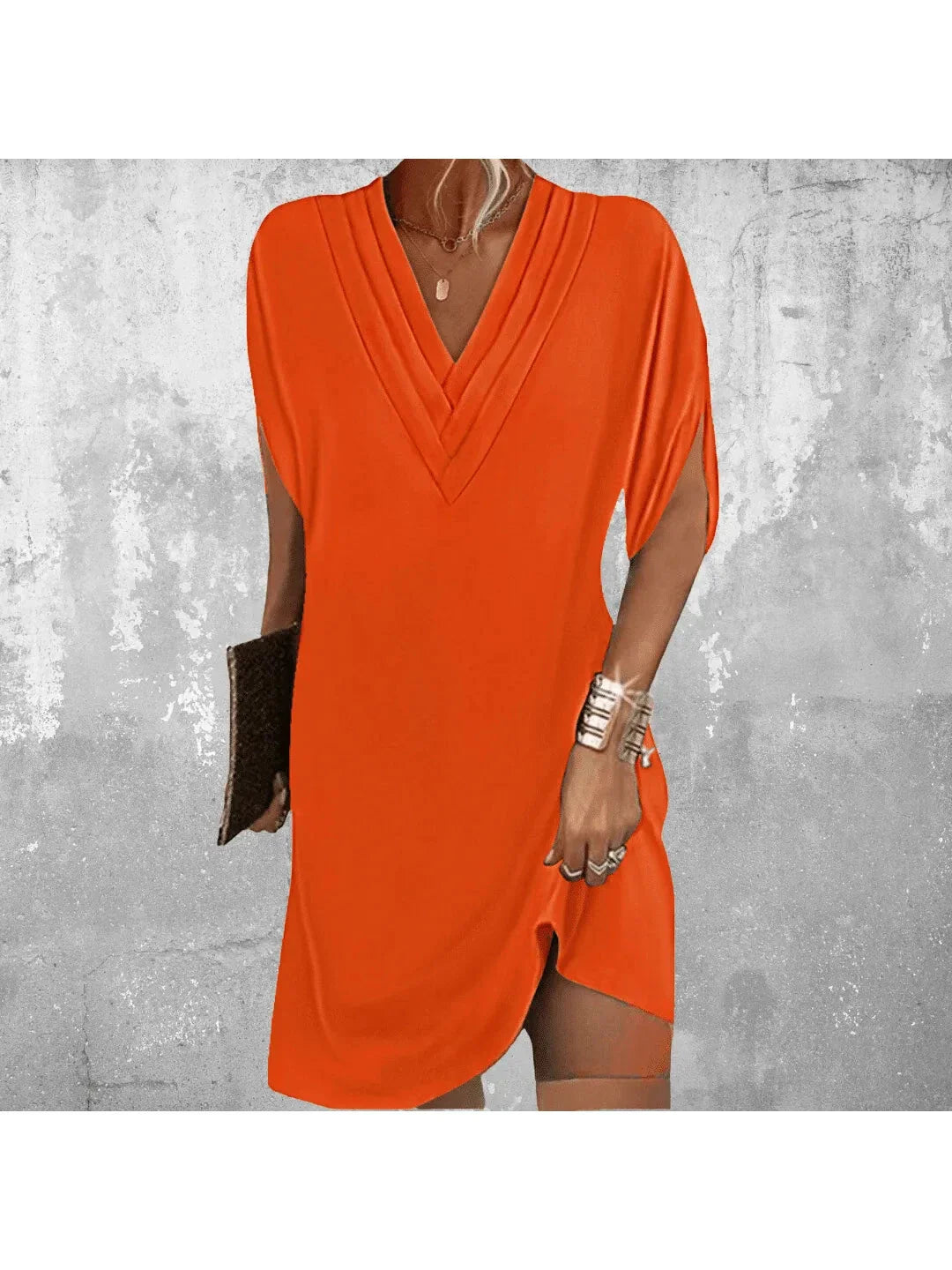 Jurk dames | Elegante midi jurk met tailleplooi