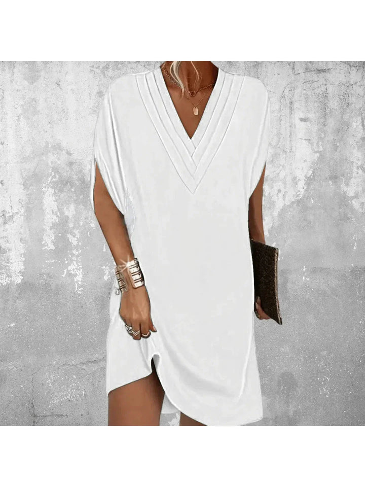 Jurk dames | Elegante midi jurk met tailleplooi