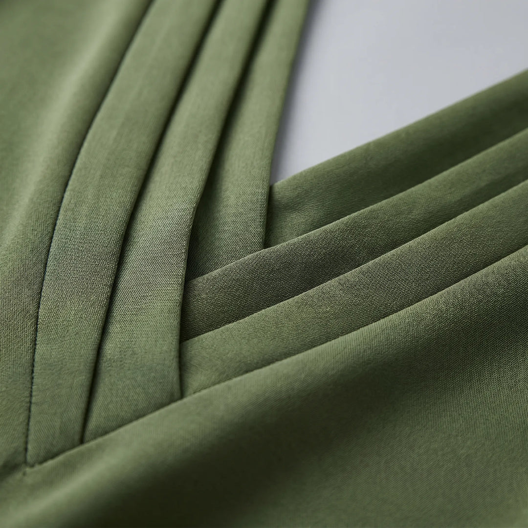 Jurk dames | Elegante midi jurk met tailleplooi