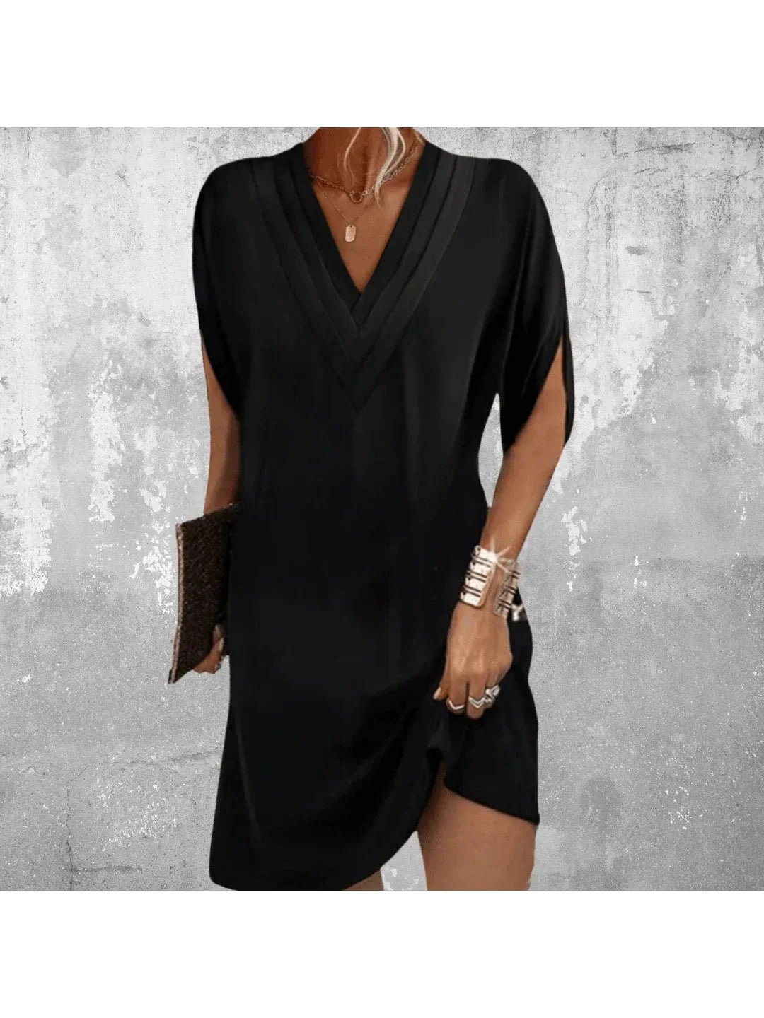 Jurk dames | Elegante midi jurk met tailleplooi