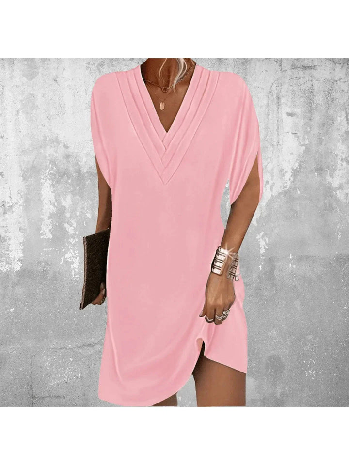 Jurk dames | Elegante midi jurk met tailleplooi