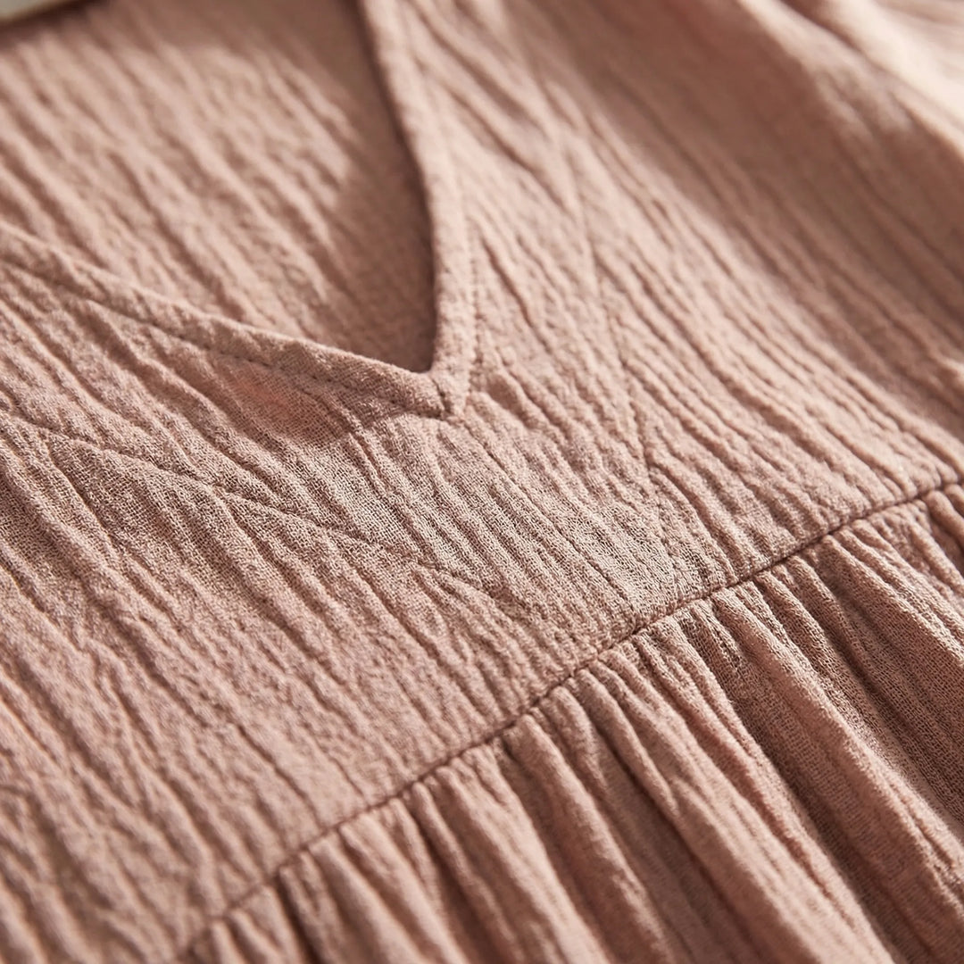 Jurk dames | Midi jurk met elegante pasvorm en lichte stof