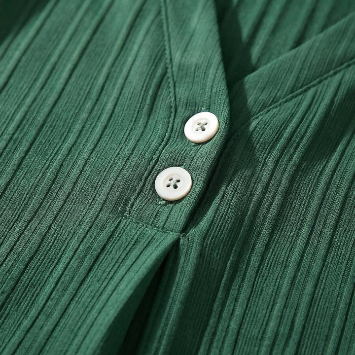 Jurk dames | Zomerjurk met v-hals en korte mouw