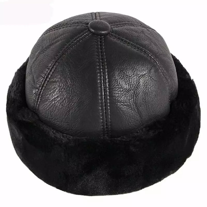 Russian Winter Cap | Heren bontmuts van faux leer met fleece