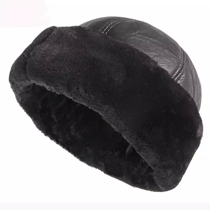 Russian Winter Cap | Heren bontmuts van faux leer met fleece