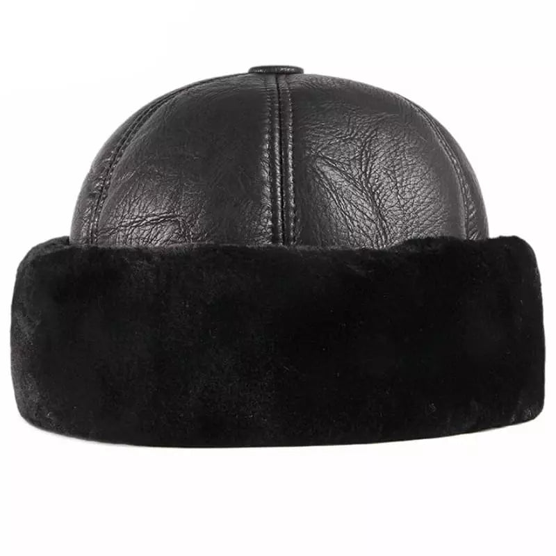 Russian Winter Cap | Heren bontmuts van faux leer met fleece
