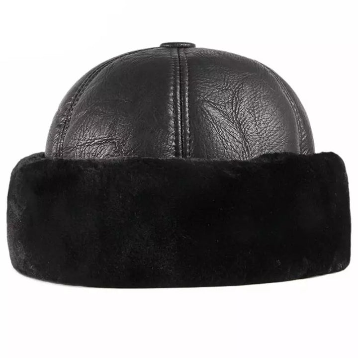 Russian Winter Cap | Heren bontmuts van faux leer met fleece