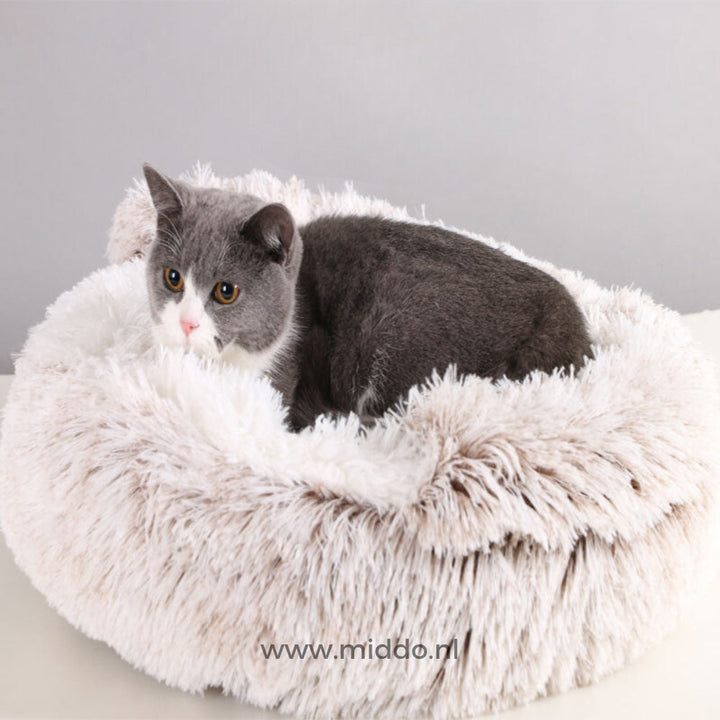 Kattenmand | Zachte pluche katten grot met hoge rand