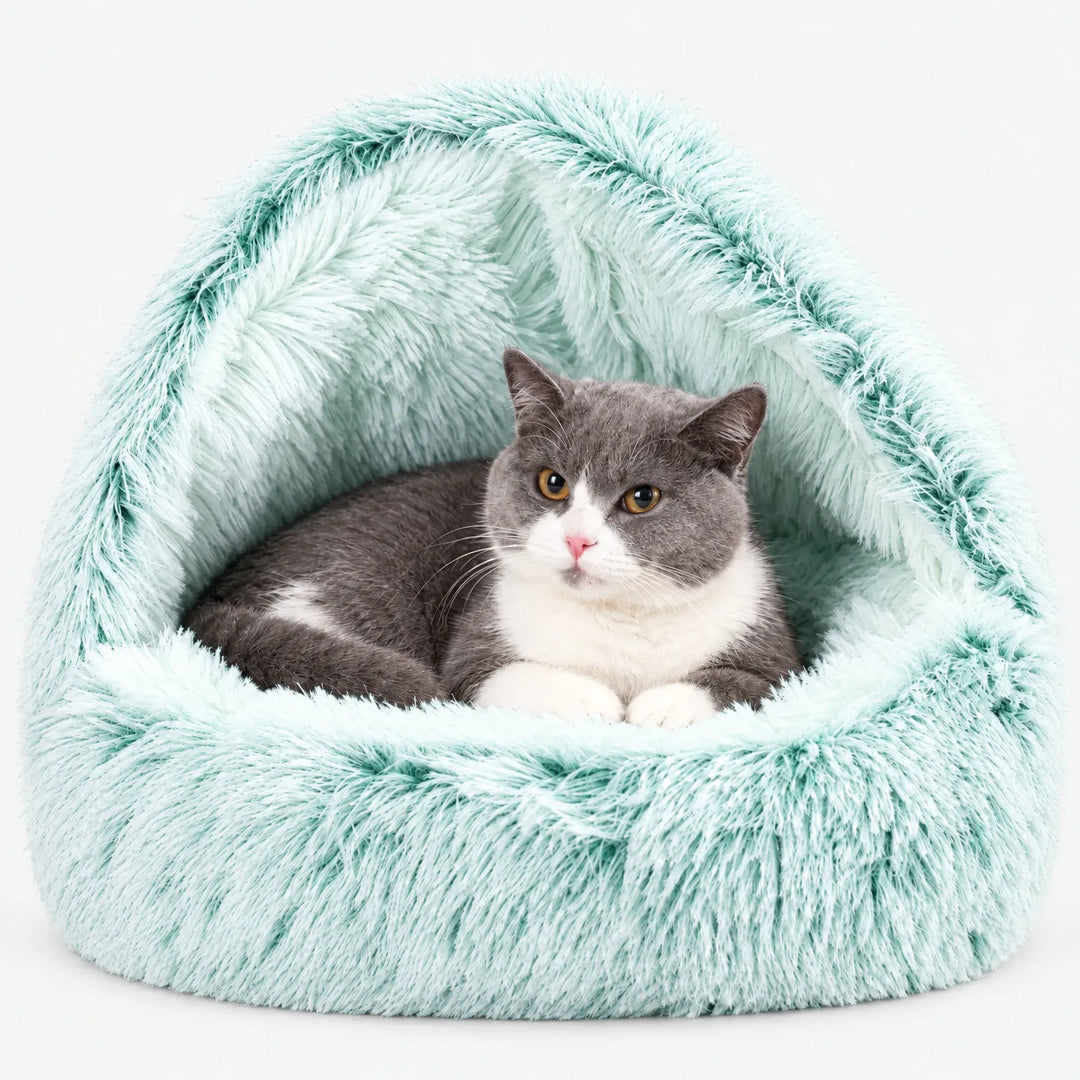 Kattenmand | Zachte pluche katten grot met hoge rand