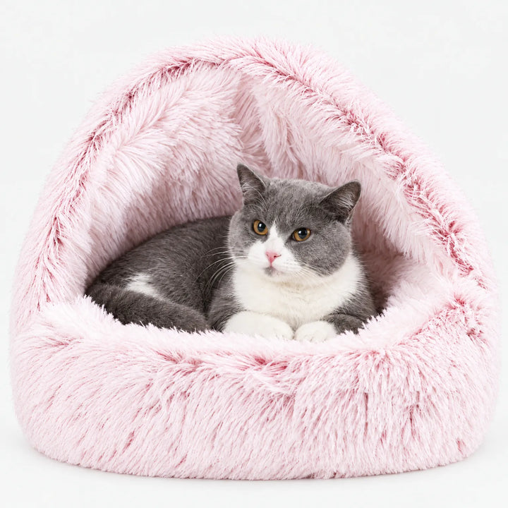 Kattenmand | Zachte pluche katten grot met hoge rand