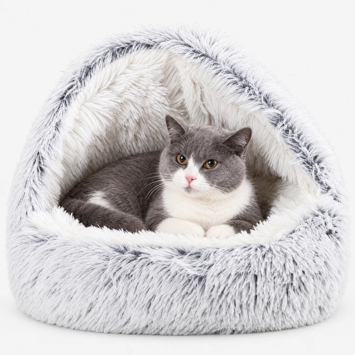 Kattenmand | Zachte pluche katten grot met hoge rand