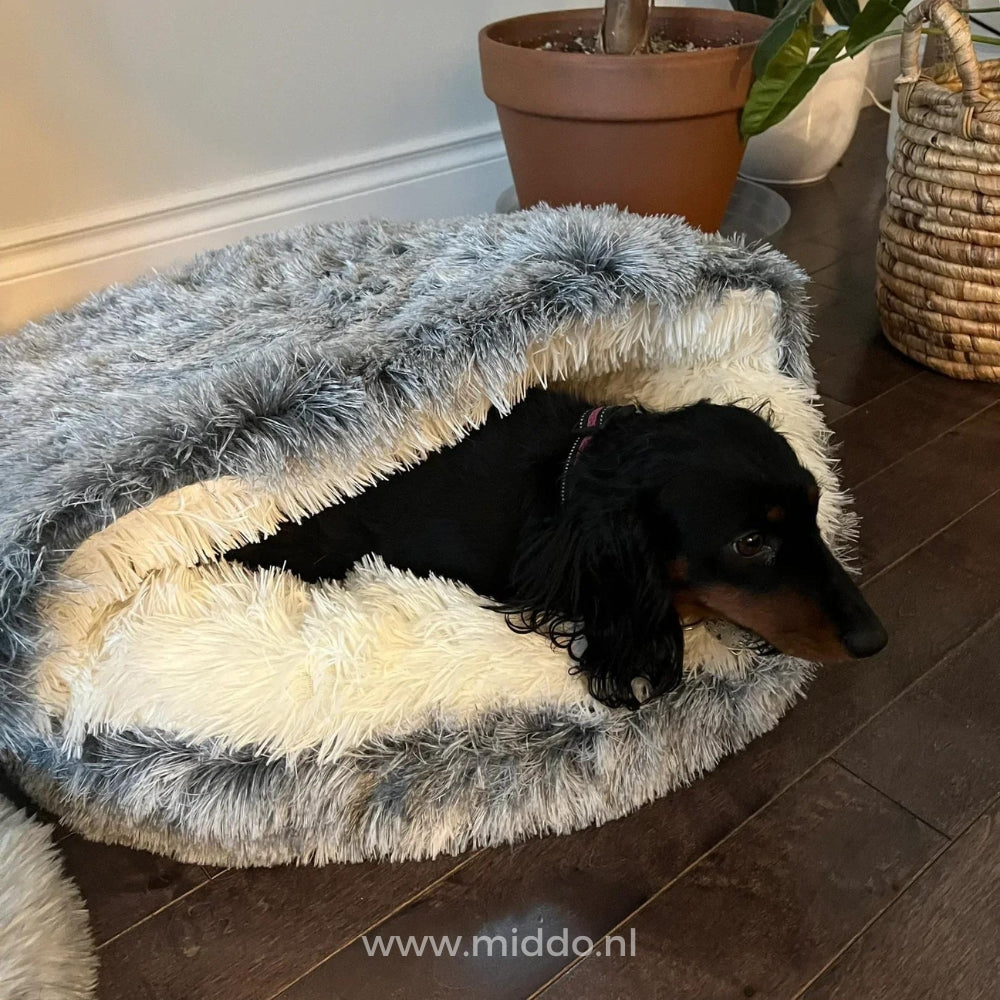 Kattenmand | Zachte pluche katten grot met hoge rand