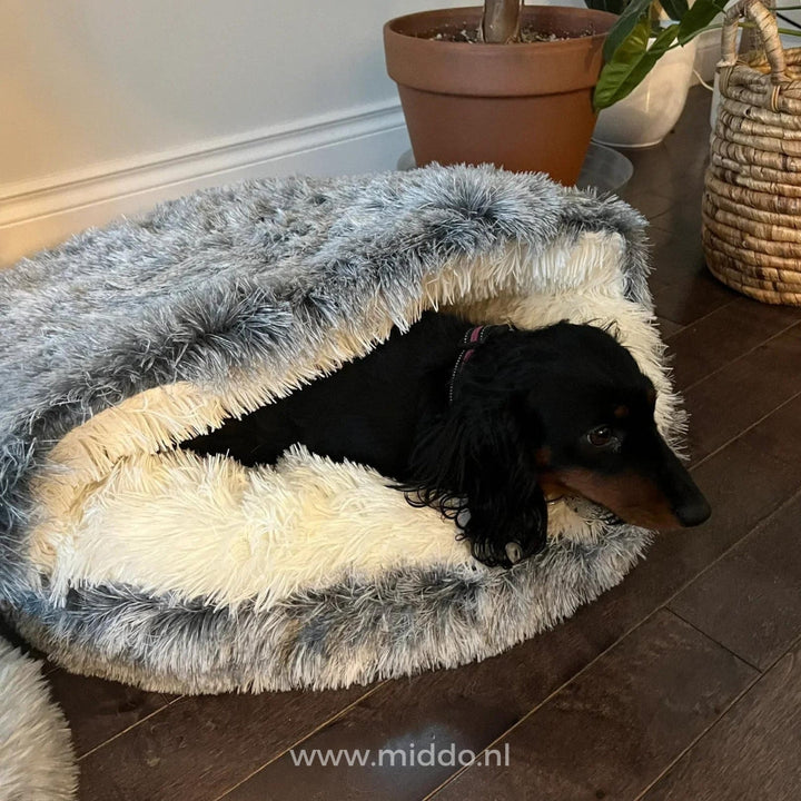 Kattenmand | Zachte pluche katten grot met hoge rand