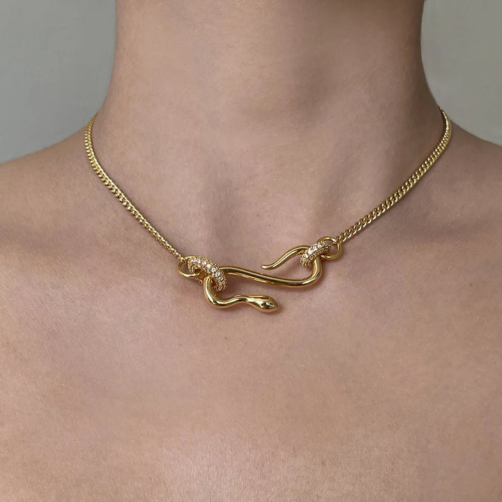 Ketting dames | Elegante ketting met zircon sluiting