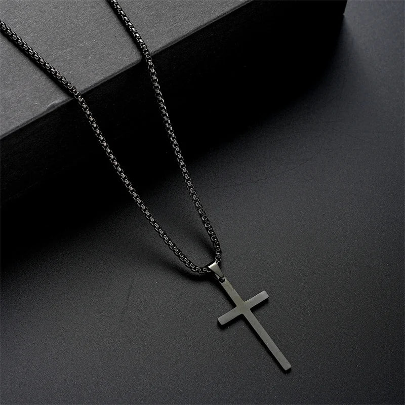 Ketting heren | Kruis ketting met armband en ring set