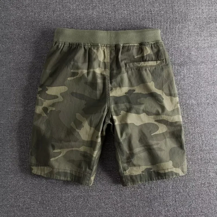 Korte broek heren | Camouflage cargo shorts met zakken