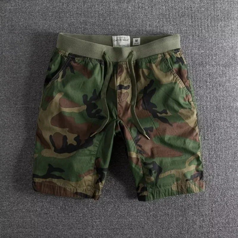 Korte broek heren | Camouflage cargo shorts met zakken