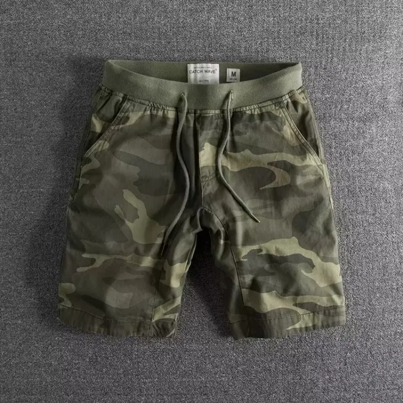 Korte broek heren | Camouflage cargo shorts met zakken