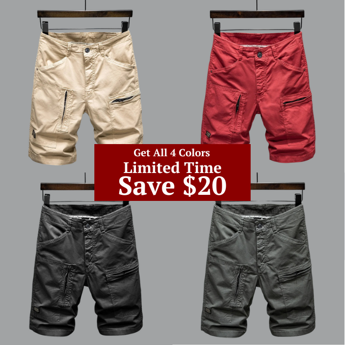 Korte broek heren | Cargo shorts met meerdere zakken